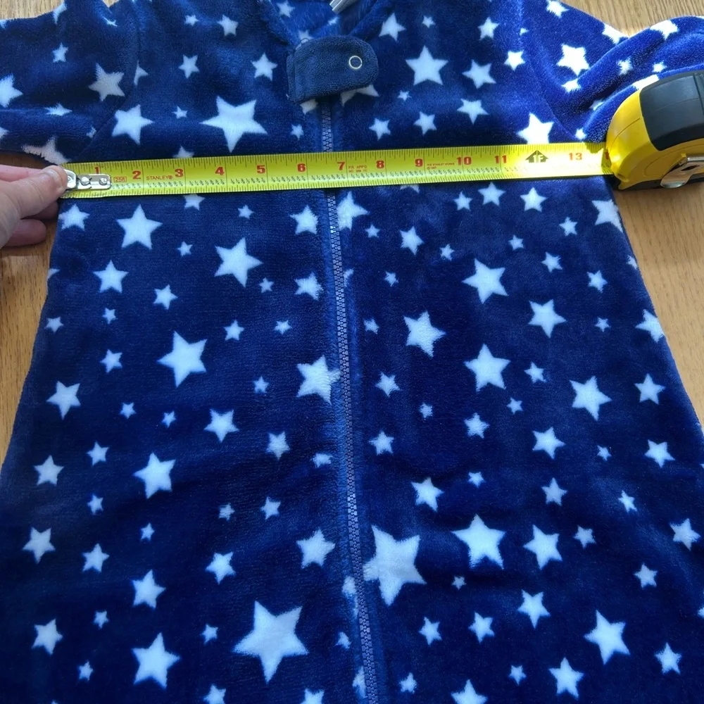 Hudson‎ Baby 12-18M Plush Fleece Sleep Sack Long Sleeve Wearable Blanket Blue